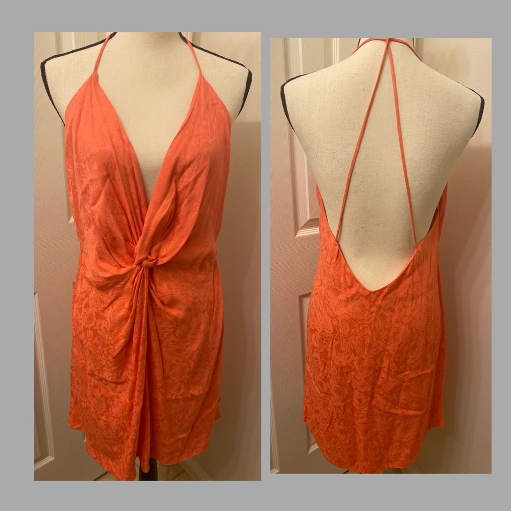 ZARA KNOTTED CAMISOLE SLIP DRESS